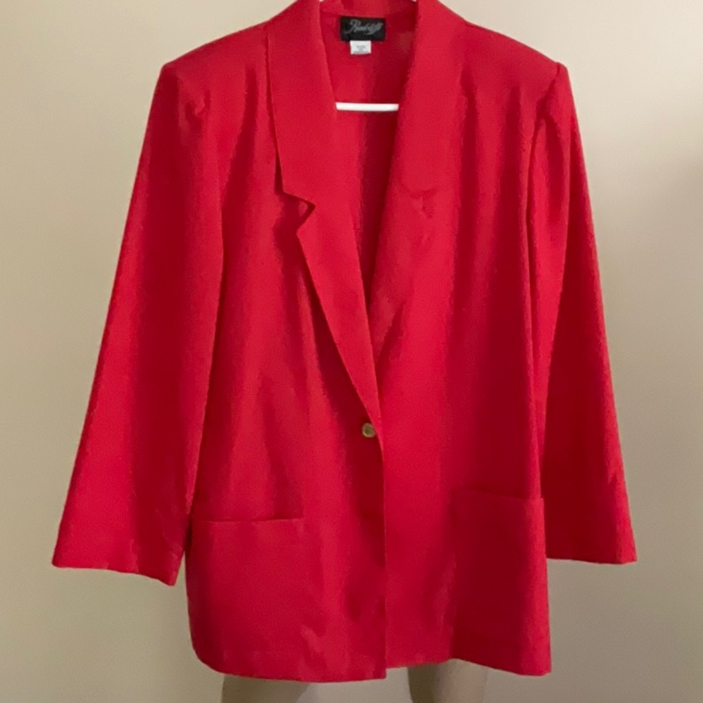 Vintage Radcliffe red lightweight blazer size 12 - Picture 10 of 10